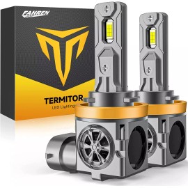 Fahren H11/H9/H8 LED Light Bulbs 120W 30000 Lumens 6500K Cool White Pair IP68