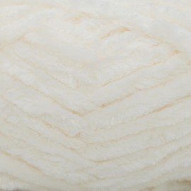 Hilo de felpilla de terciopelo para ganchillo, felpa de terciopelo esponjoso blanco, grueso, suave, grueso, de felpilla para bebé, para tejer a ganchillo, principiantes, 3 x 100 g (49.2 m) (blanco)