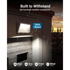 Sunco 120W LED Wall Pack Outdoor Dusk to Dawn Photocell Sensor Industrial Dimmable Waterproof Commercial Grade Security Warehouse Parking Lot, 5000K Daylight, 16200 Lumen, AC120-277V.