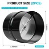 2 Pcs 4 Inch Draft Blocker Backdraft Damper Duct Draft