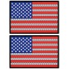 USA American Flag PVC RUBBER PATCH || 2PC HOOK BACKING