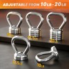 Northdeer Adjustable Kettlebell 20LB - Steel Kettlebell 10LB 12.5LB 15LB