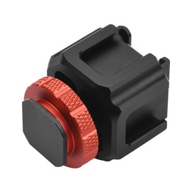 5 Cold Shoe Mounts, Aluminum Alloy Hot Shoe Extension Bracket with Multiple Accessory Slots, for DSLR Cameras, Video Recording, Vlog