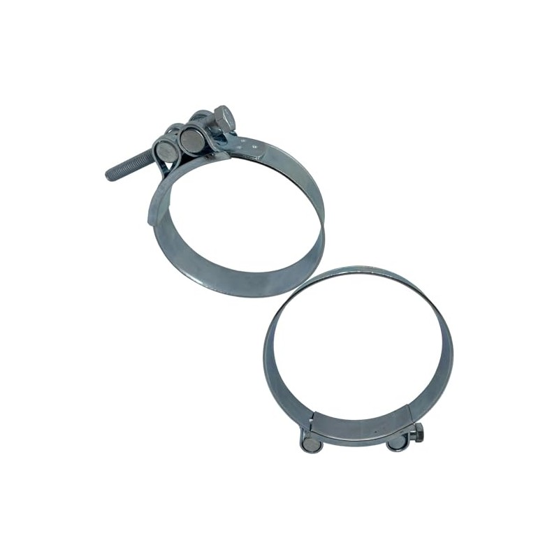4x Lumonic Bolt Clamp 104-112 mm Galvanised Hose Clamp for