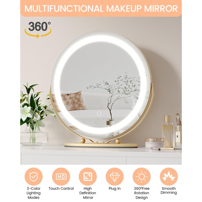 GAOMON Vanity Mirror, 19 Inch Large HD Vanity Mirror with
