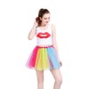 RichMoho Girls 80s Fancy Costume Ladies Women Girls 80S Party