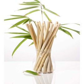 Reusable Bamboo Drinking Straws, Eco Straws, Pack of 12