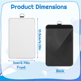 libfrnt 20 Pcs Sublimation ID Badge Holder Blanks, Vertical ID Card Holder