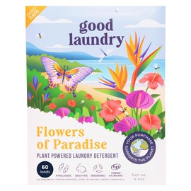 Good Laundry Detergent Sheets - Flowers of Paradise Scented (60 Loads) - Eco-Friendly Laundry Detergent Sheets, Hypoallergenic, No Plastic Jugs or Waste - Based in the USA
