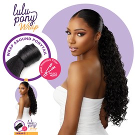 Sensationnel Lulu Pony Wrap - high heat synthetic yaki pony tail or up do wig piece - LULU PONY Wrap 3 (T2/27)