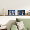 decorUhome Double 4x6 Picture Frame Vertical, Engineered Wood Bifold Photo