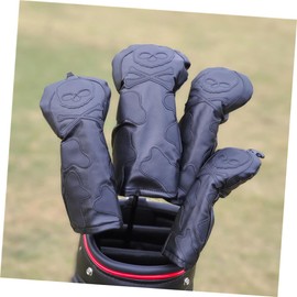 Totority 1pc Skeleton Skull Pattern Golf Club Head Cover Stylish Practical Golfs Head Protector with Long Neck Design for Enhanced Protection and Organization