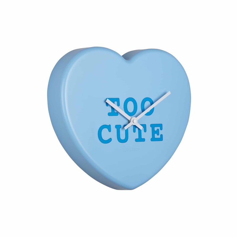 Karlsson Wall Clock Heart Candy - Blue - 30 x