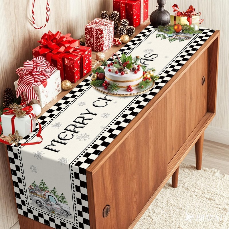 Aitsit Christmas Table Runner, 40 x 180 cm Washable Winter