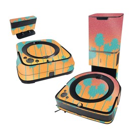 MightySkins Glossy Glitter Skin Compatible with iRobot Roomba s9+ Vacuum & Braava Jet m6 Bundle - Sherbet Palms | High-Gloss Glitter Finish | Easy to Apply and Change Styles | Made in The USA