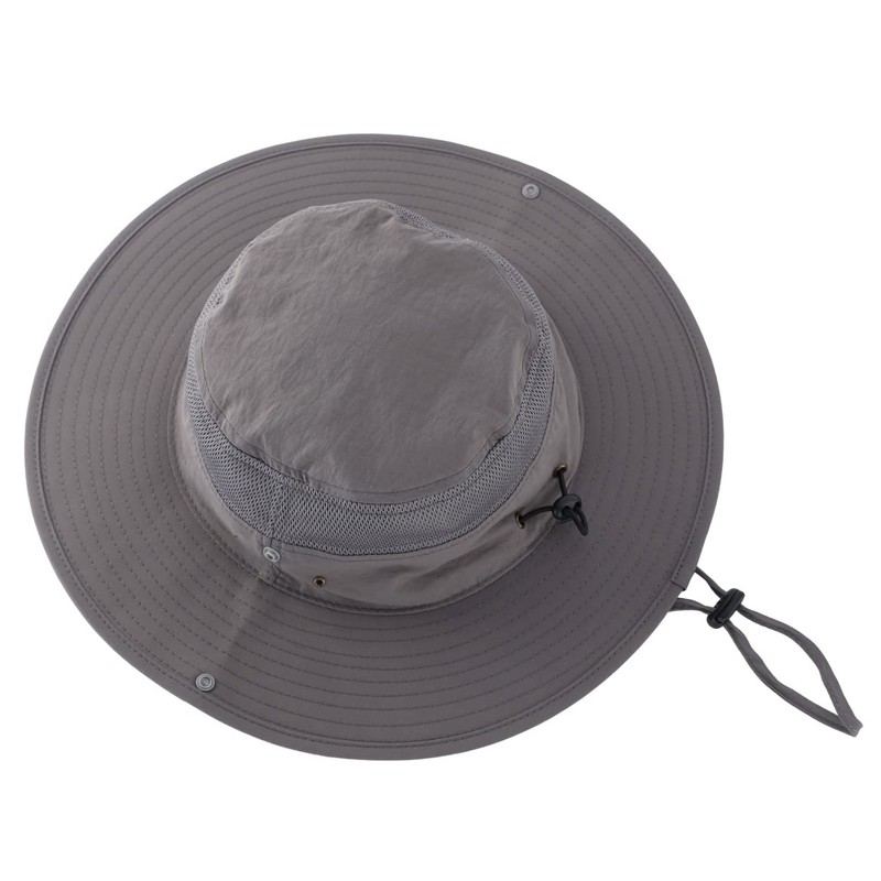 Connectile Unisex Outdoor Mesh Safari Hat, Solid, Wide Brim, UV