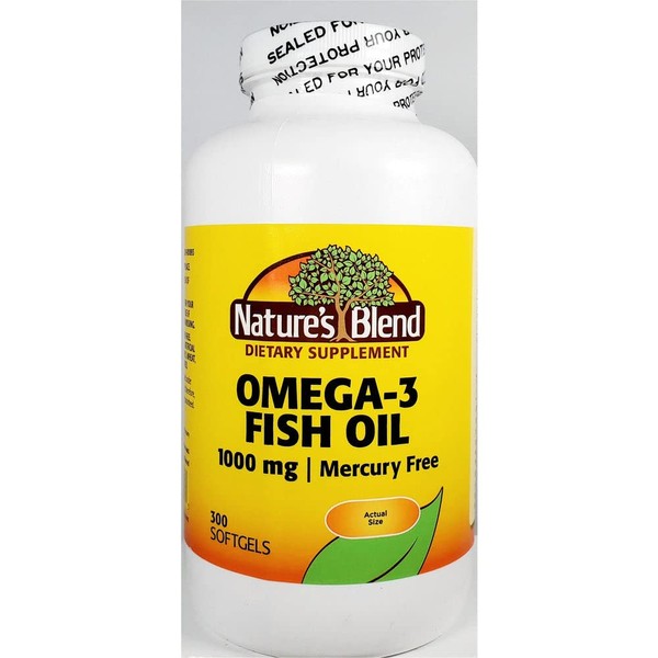 Nature's Blend Omega-3 Fish Oil, 1000 mg 300 Softgels
