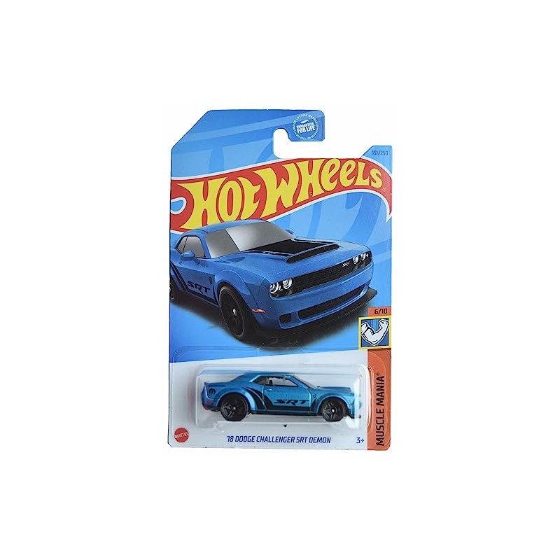 Hot Wheels '18 Dodge Challenger SRT Demon, Muscle Mania 6/10