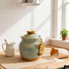 FORLONG Ceramic Hand-Painted Sunflower Sealed Jar,Food Storage Containers with Lids,