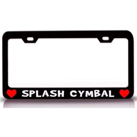 Custom Brother - Splash CYMBAL Musical Musician Metal Car SUV Truck License Plate Frame Bl n31