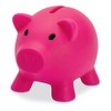 Plastic Piggy Bank/Money Box for Savings Coins - Fuchsia