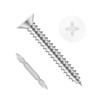 #8 x 1-1/2" Flat Head Self Tapping Screws, White Head