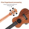 EASTROCK Concert Ukelele Sapele Beginner Electric Built-in Equalizer Ukulele 23