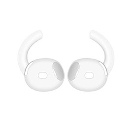 Rqker Sport Eartips Hook Compatible with AirPods 4 2024 New 4th Generation, 5 Pairs Anti Slip Soft Silicone Earbuds Tips Replacement Earbuds Hooks, Compatible with AirPods 4 5 Pairs White