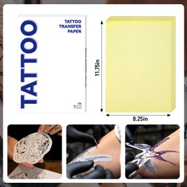 140 PCS Tattoo Stencil Paper, Thermal Stencil Paper Tattoo Transfer Printer Paper for Tattooing Transfer Kit,Carbon Tracing Sheets, 4 Layers A4 Size DIY Tattoo Tracing Paper Supplies