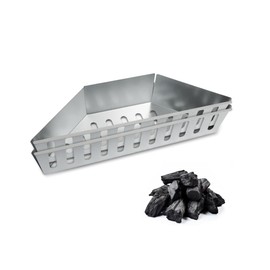 Pack of 2 Charcoal Baskets, High Temperature, Corrosion Resistance, Direct and Indirect, Barbecue Charcoal Holder for Briquettes, Wood Chips Coals, Grates
