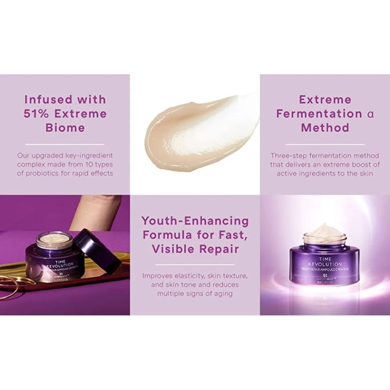 Crema Rostro Noche Missha Time Revolution Piel Sensible Sin Parabenos
