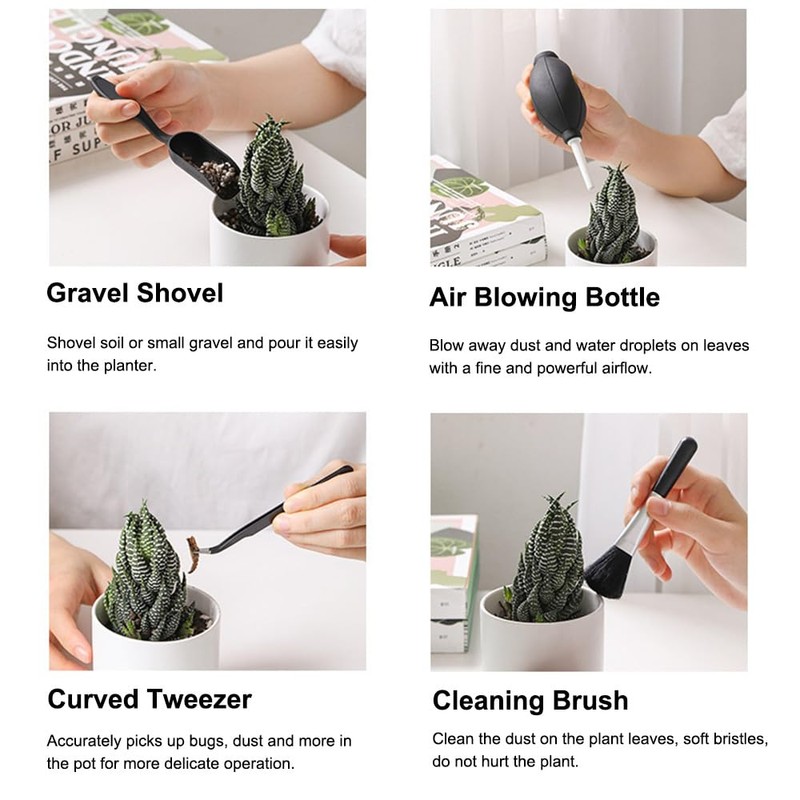 5Pcs Succulent Tools Set Mini Transplanting Garden Tools Kit for