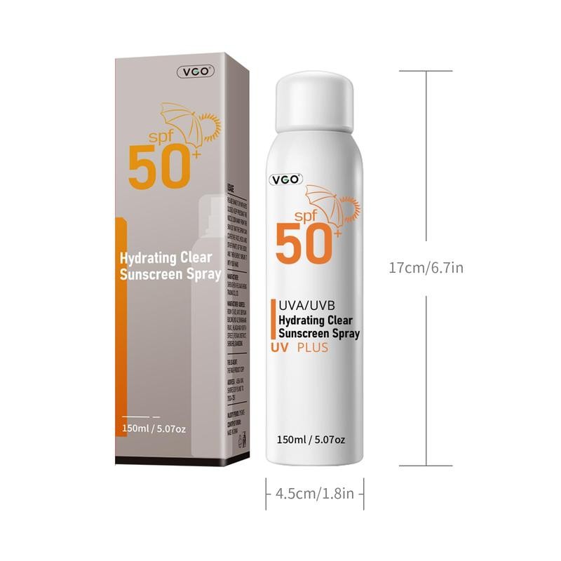 VGO Sunscreen Spray SPF 50, Spectrum UVA/UVB Protection, Moisturizing and