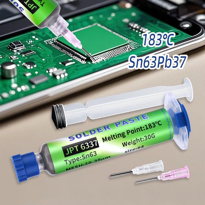 Sn63/Pb37 Tin Solder Paste, 183℃ Melting Point, 20-38µm Tin Paste