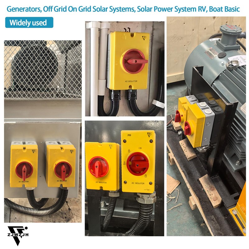 40Amp AC Isolator Solar Switch 4 Pole 2 Positions IP66