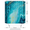 Domoku Marble Waterproof Shower Curtain with Hooks, Machine Washable Easy-Care