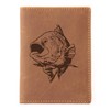 Green Burry Vintage Men's Brown Leather ID folder ID card