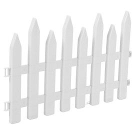 OSALADI Plastic Garden Fence, White Fence Picket Fence Edgings Lawn Flowerbeds Plant Vegetable Borders Courtyard Path Panel for Garden Yard 50x30CM