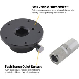 5-bolt Black Quick Release Steering Wheel Hub Hex for 3/4" Shaft