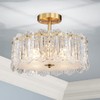 AGV LIGHTING CL038 Crystal Ceiling Light Fixture, Modern Semi Flush