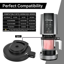 Outer Bowl Lid for Ninja, for NC301 Ice Maker Outer Shell Cover, Replacement Lid for Ninja Ice Machines, Outer Cover, Compatible with NC299/NC301/NC300/NC201/NC101 Series