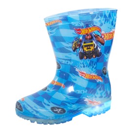 Hot Wheels Boys Light Up Wellington Boots UK 11 Child Red
