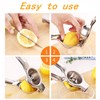 YAAVAAW Lemon Squeezer Manual Stainless Steel with 5pcs Measuring Spoon
