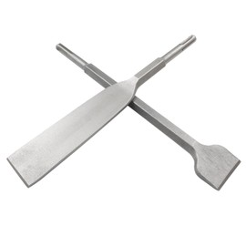 LDEXIN 2Pcs SDS Plus Tile Chisel and Flat Chisel 1.57 Inch Wide for Concrete Masonry Stone, 10 Inch (250mm) Long