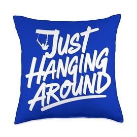 Gymnastics Rings I Hanging Around I Rings Gymnast Throw Pillow