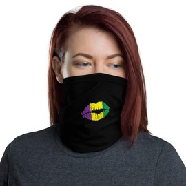 Mardi Gras Flag Funny Lips Neck Gaiter Women
