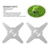 2PCS Mower Blades 4 Teeth Head Blades 7.9in Stainless Steel