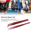 Tweezer Set Aluminum Alloy Curved Straight Head Anti Magnectic Accuracy