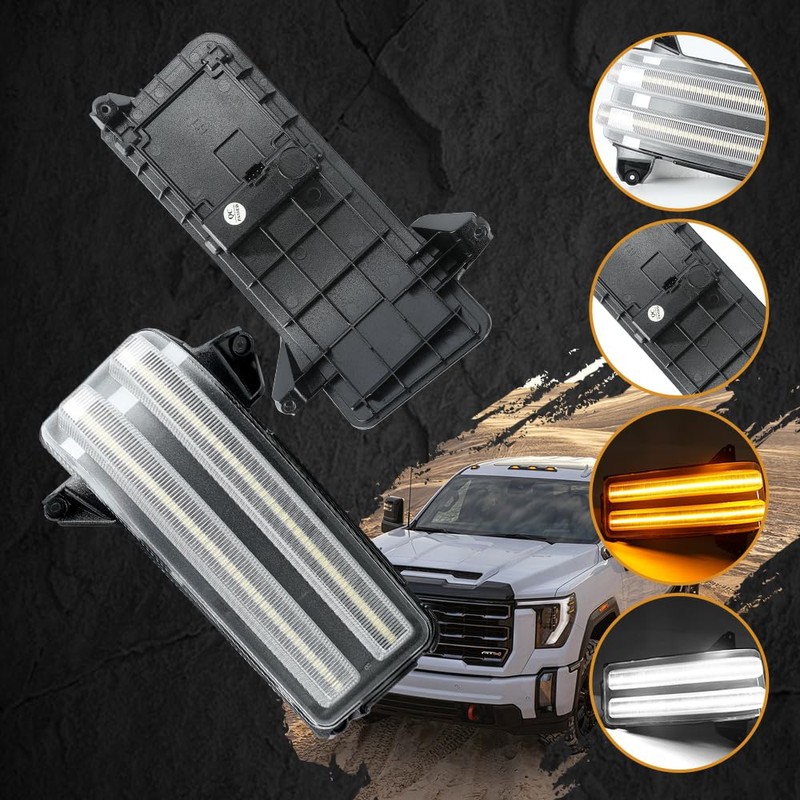 ROCCS Sequential Amber Turn Signal Switchback LED Side Tow Mirror