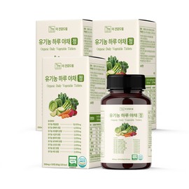 The Healthy Dream Daily Vegetables Organic Dietary Fiber Tablets Salad Vegetable Nutrition Fiber Supplement 120 Tablets, 3 Pieces / 더건강드림 하루야채 유기농 식이섬유정 샐러드 야채 영양제 섬유질 보충제 120정, 3개